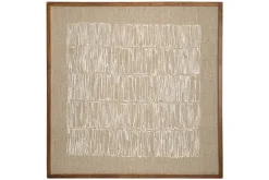 Birala Hand Stitched Wall Art - Natural