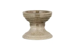 Cabra Reactive Glaze Candle Holder - Olive & Natural
