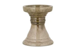 Cabra Reactive Glaze Candle Holder - Olive & Natural