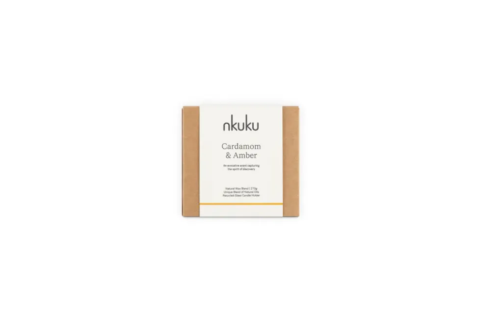 Cardamom & Amber 1 Wick Scented Candle - Aged Smoke - 1 Wick