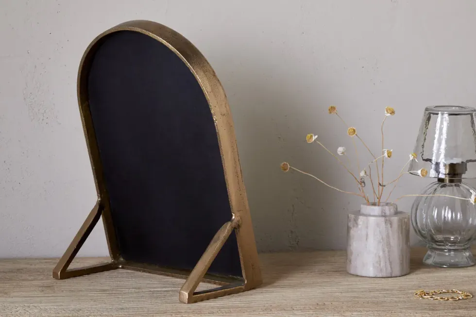 Cayce Cast Aluminum Vanity Mirror - Antique Brass