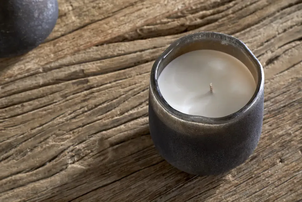 Cedarwood & Fig 1 Wick Scented Candle - Frosted Black - 1 Wick