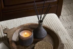 Cedarwood & Fig 1 Wick Scented Candle - Frosted Black - 1 Wick
