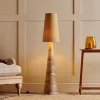 Chameli Tapered Mango Wood Floor Lamp