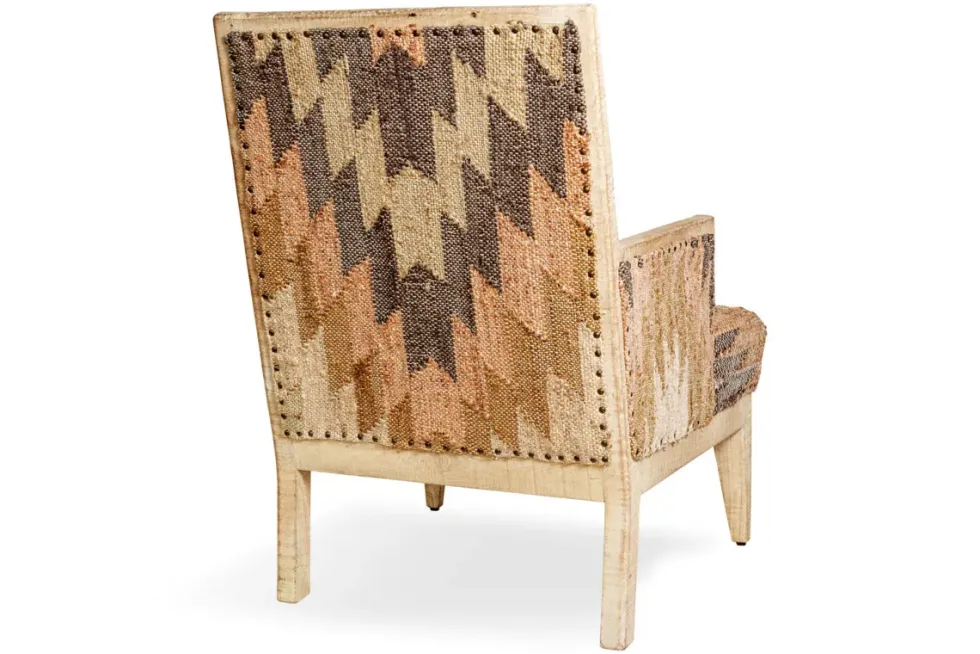 Chhavi Kilim Upholstered Armchair - Multi