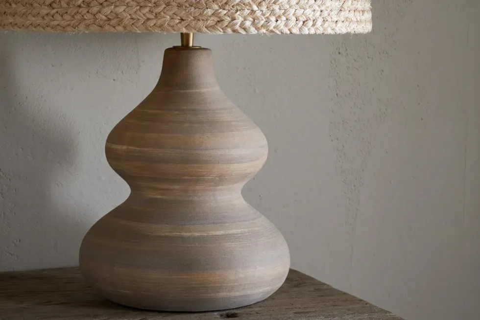 Dalat Ceramic Table Lamp Base - Natural