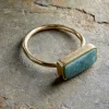 Damaia Amazonite Ring - Gold