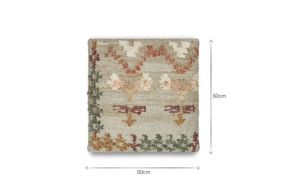 Dantri Jute & Cotton Cushion Cover - Soft Grey
