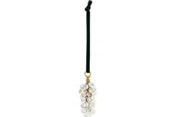Danvi Glass Drop Baubles - Brass & Clear (Set of 3)