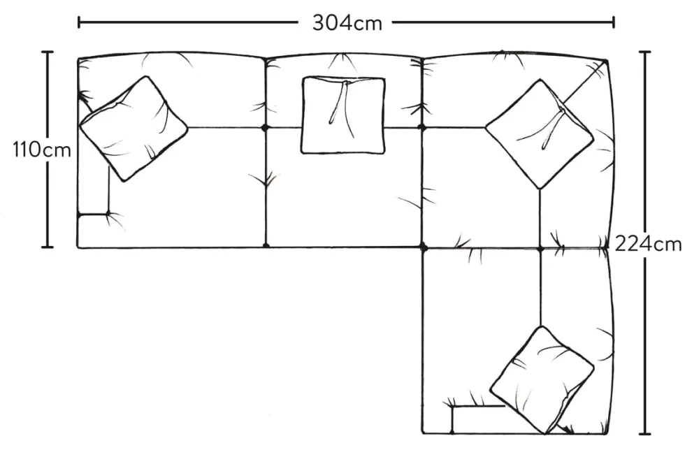 Deni Large Right Hand Corner Sofa