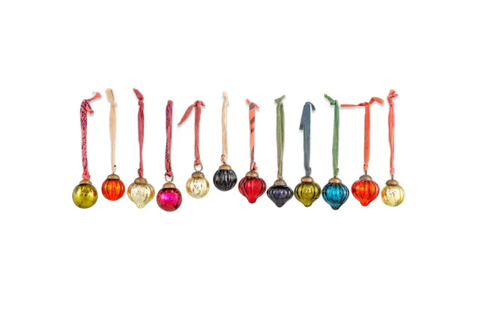 Dew Drop Baubles - Mixed Antique - (Set of 12)