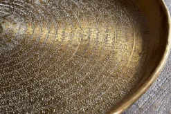 Dhanya Round Tray - Antique Brass