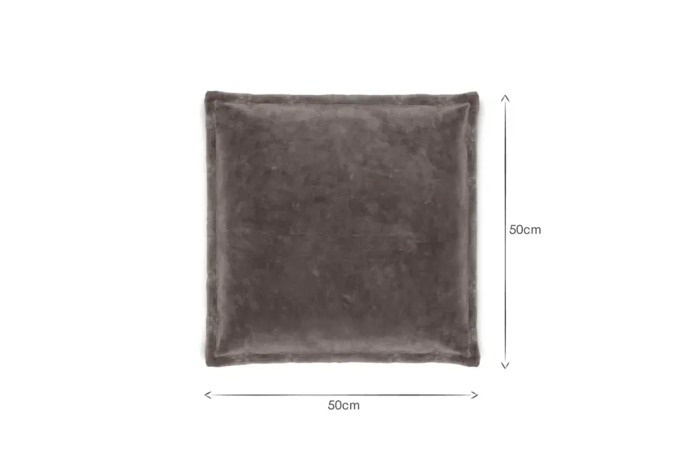 Dhara Velvet Cushion Cover - Charcoal
