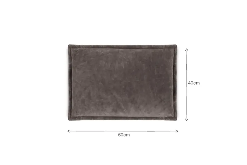 Dhara Velvet Cushion Cover - Charcoal