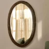 Drishti Oval Iron Mirror - Antique Black - Small