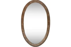 Drishti Oval Iron Mirror - Antique Black - Small