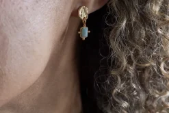 Ebbe Amazonite Earrings - Gold