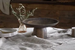 Eisha Wooden Cake Stand - Brown