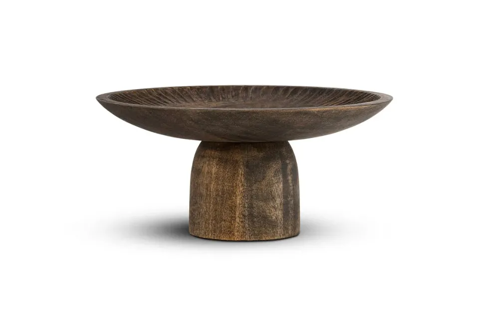 Eisha Wooden Cake Stand - Brown
