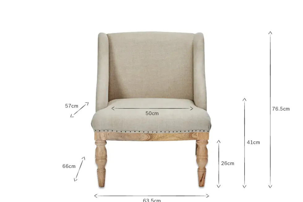 Elbu Deconstructed Linen Armchair - Stone