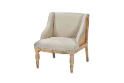 Elbu Deconstructed Linen Armchair - Stone