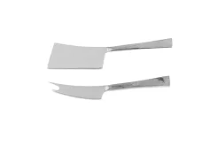 Ena Cheese Knife Set - Brushed Silver (Set of 2)