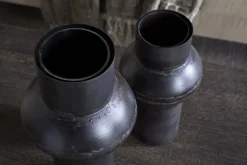 Endo Reclaimed Iron Vase - Aged Black