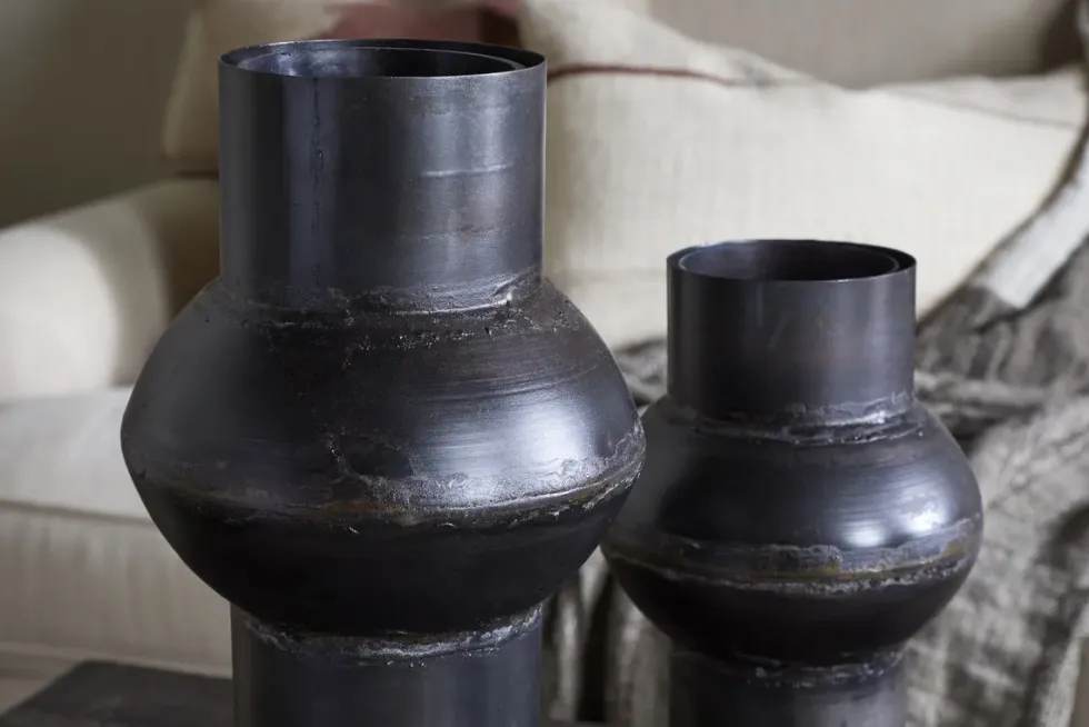 Endo Reclaimed Iron Vase - Aged Black
