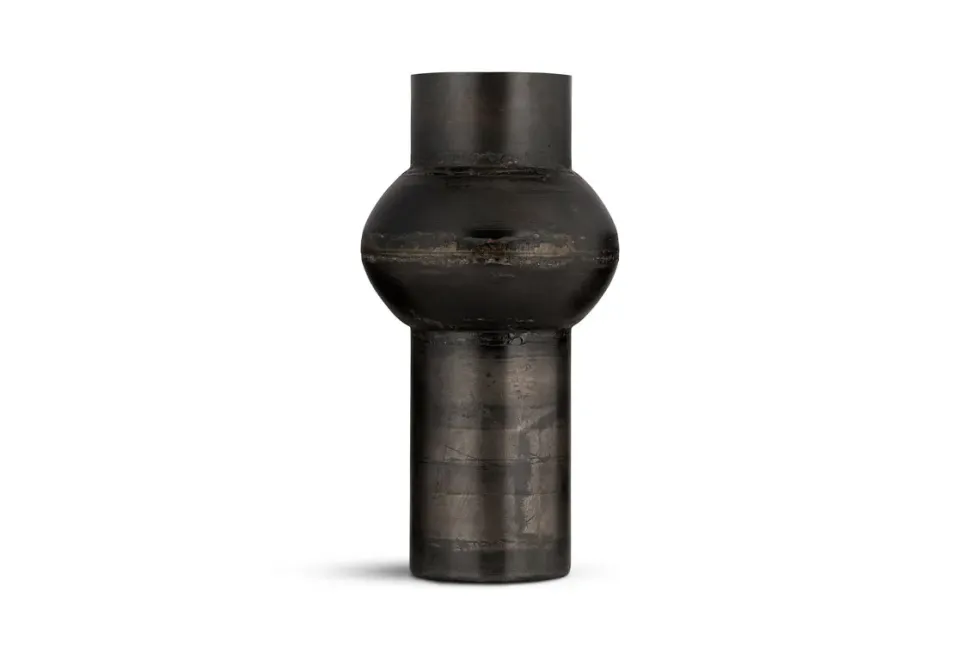 Endo Reclaimed Iron Vase - Aged Black
