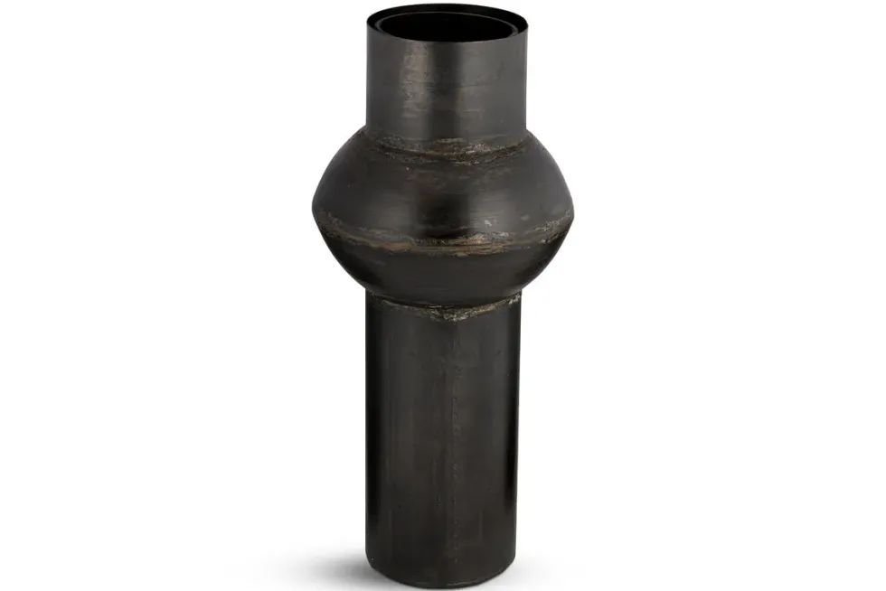 Endo Reclaimed Iron Vase - Aged Black