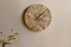 Enugu Mango Wood Clock - Natural