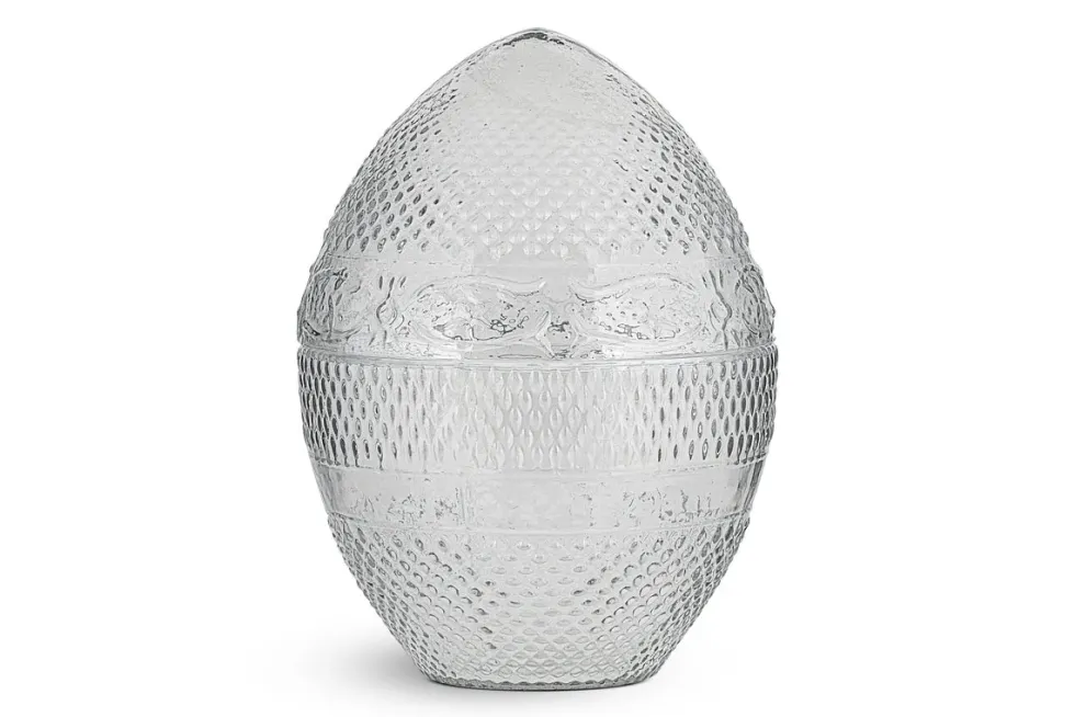 Essan Recycled Glass Opening Egg - Clear
