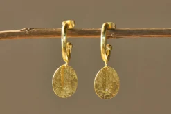 Esta Hoop Earrings - Gold - One Size