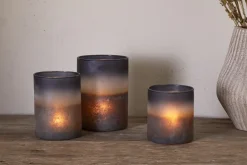 Etti Tealight Holders - Navy & Smoke
