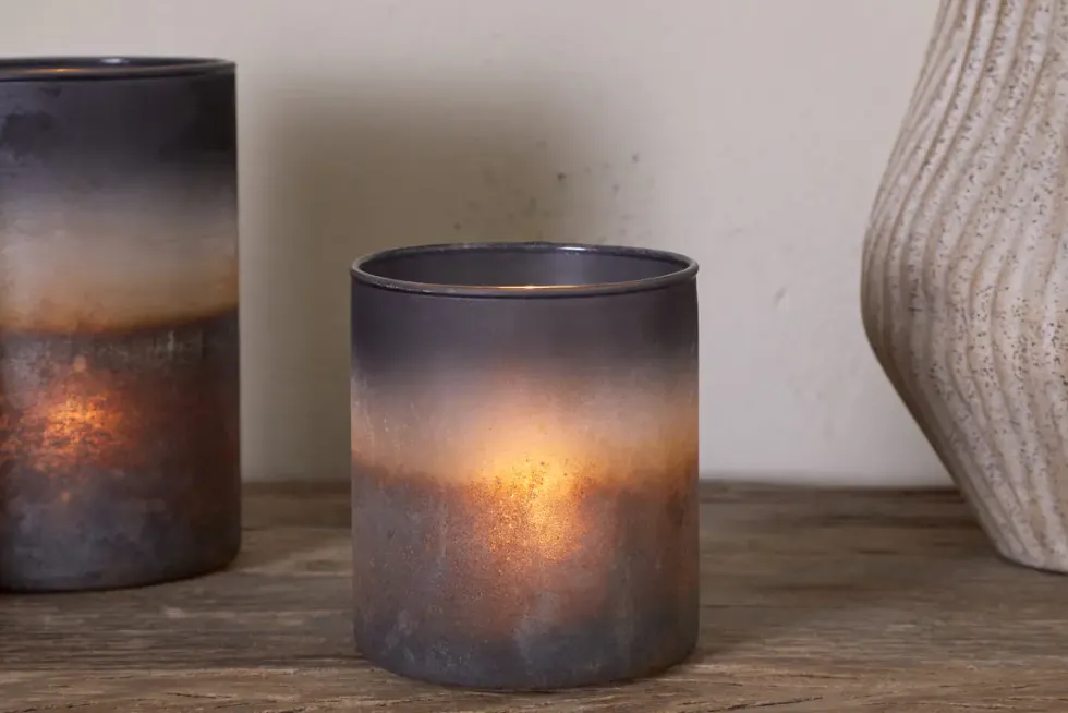 Etti Tealight Holders - Navy & Smoke