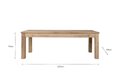 Fioni Reclaimed Wood Dining Table - Natural