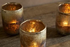 Furaha Tealight Holders - Frosted Black - Small (Set of 3)
