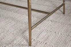 Gilasi Cast Metal & Glass Coffee Table - Antique Brass