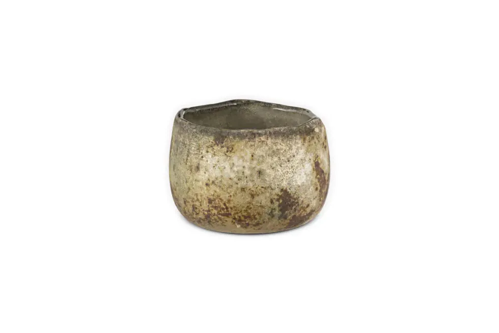 Gola Recycled Glass Tealight Holder - Antique Smoke
