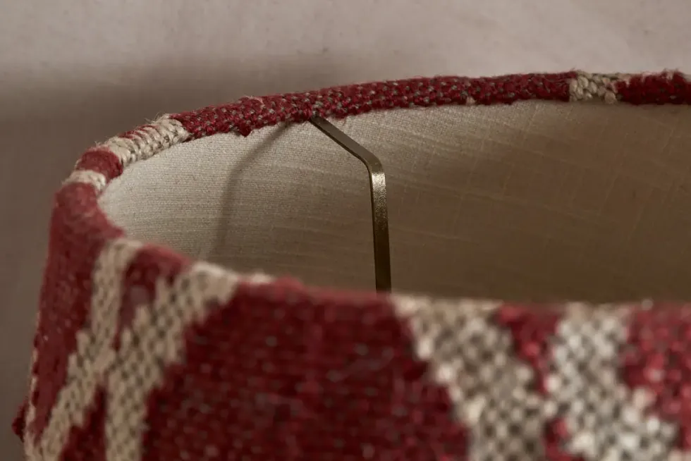 Haadu Jute Kilim Lampshade - Rust & Natural - Large