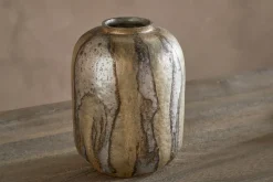Hamira Recycled Glass Vase - Silver Rust