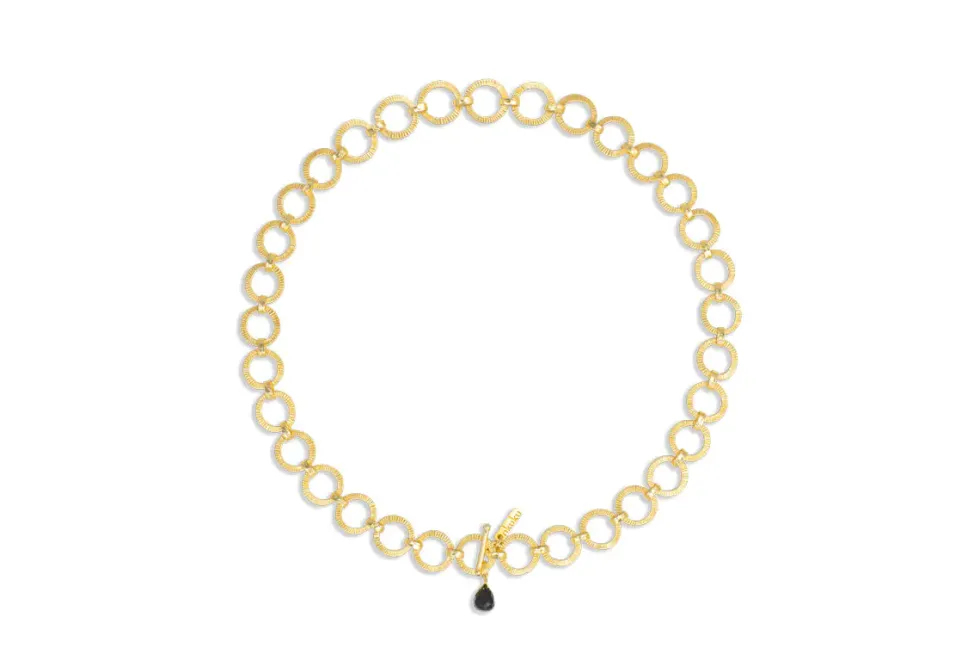 Hara Onyx Necklace - Gold