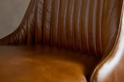 Harsha Leather Dining Chair - Aged Tan