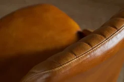 Harsha Leather Dining Chair - Aged Tan