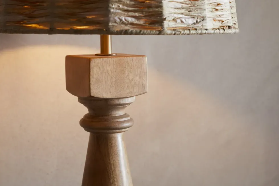Hega Mango Wood Lamp - Natural