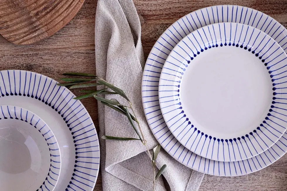 Iba Dinnerware Set - Indigo - (Set of 12)