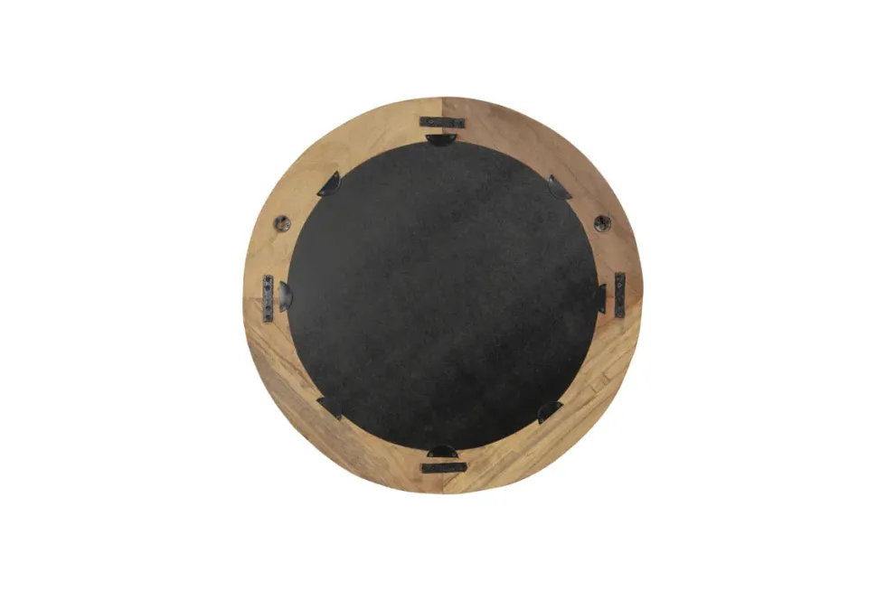 Ibo Reclaimed Round Wall Mirror - Natural