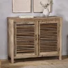 Ibo Reclaimed Wooden Slatted Sideboard - Natural