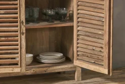 Ibo Reclaimed Wooden Slatted Sideboard - Natural