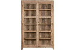 Ibo Reclaimed Wood & Glass Cabinet - Natural - Wide